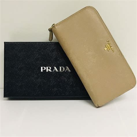 prada zip wallet grey|Prada outlet wallet.